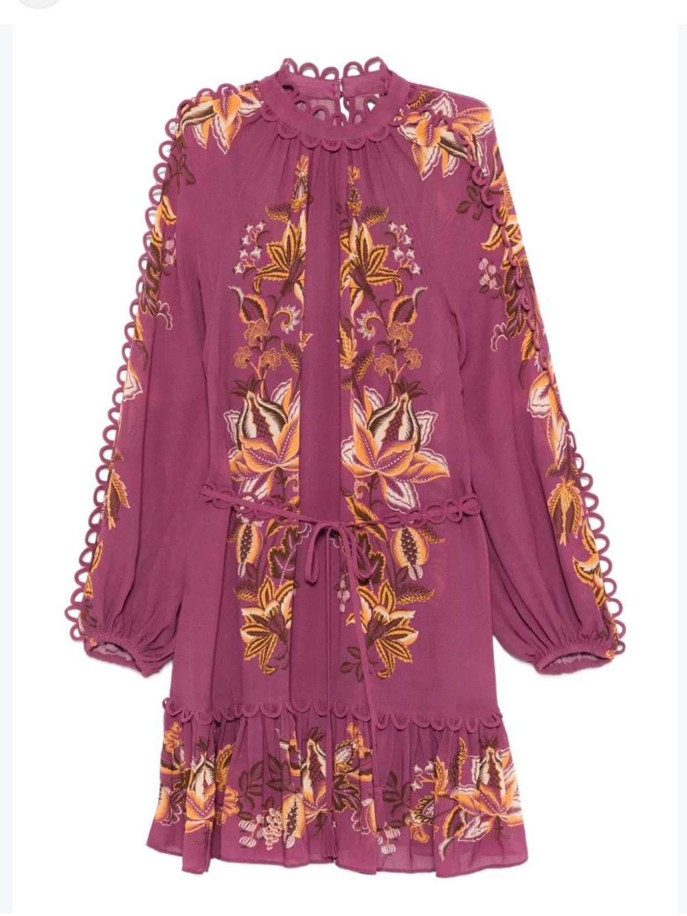 Farm Rio Delicate Chintz Ruffled Mini Dress